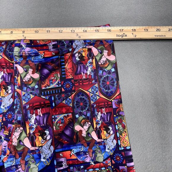 Disney Hunchback Of Notre Dame Leggings Stain glass‎ Vibrant Stretch Size 32x29 - Picture 2 of 10